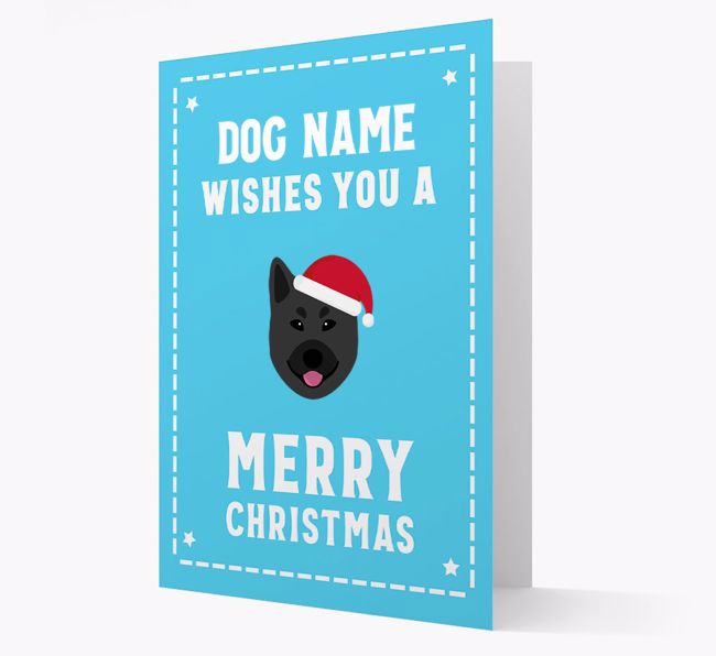 'Christmas Wishes' Card with your {breedFullName} Christmas Icon